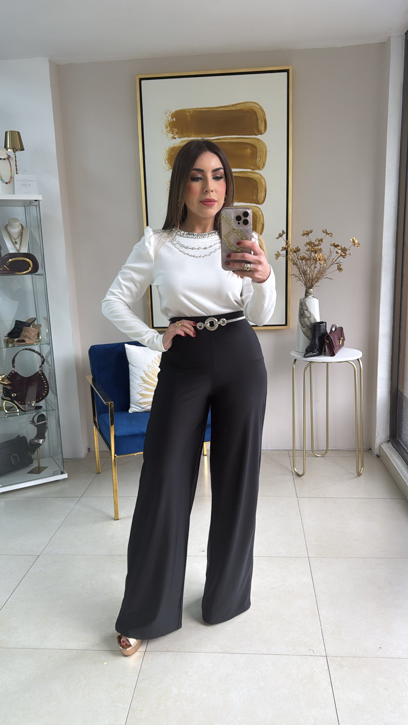 White Long Sleeve Top