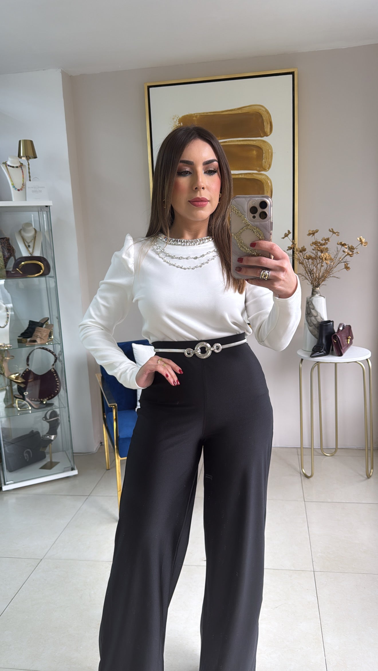 White Long Sleeve Top