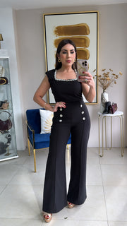 Rhinestones Pant Set