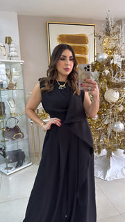 Black Ruffle Jumpsuit