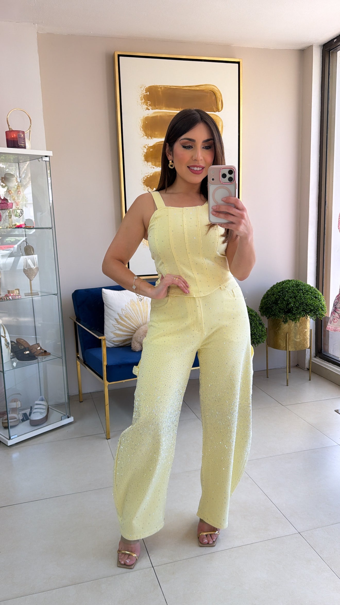 Yellow Glitter Barrel Set