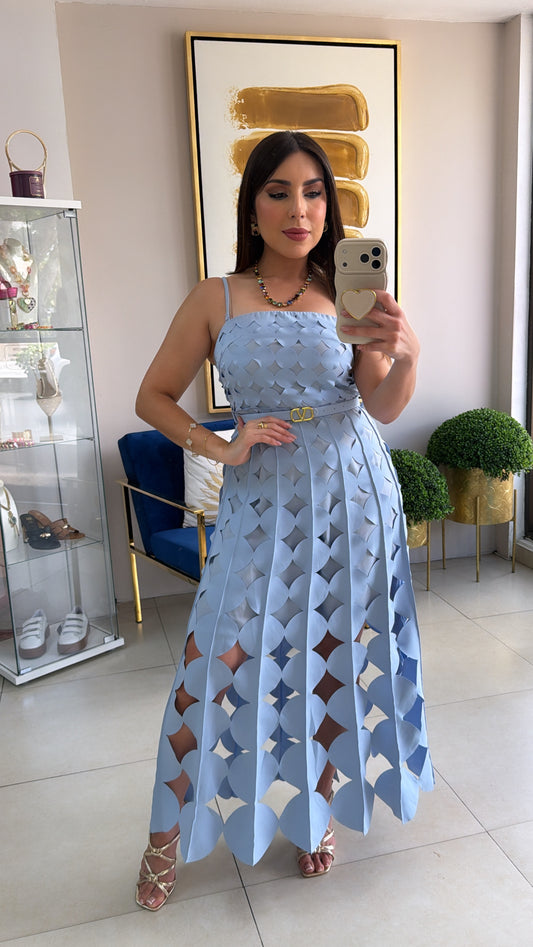 Light Blue Midi Dress