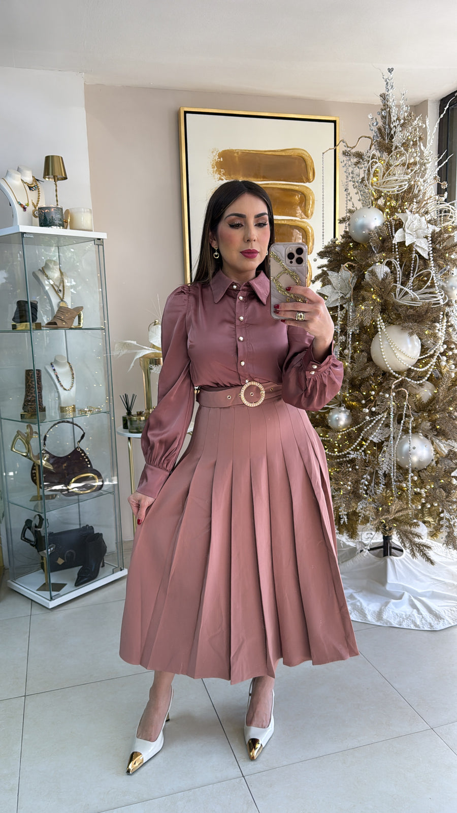 Mauve Midi Dress