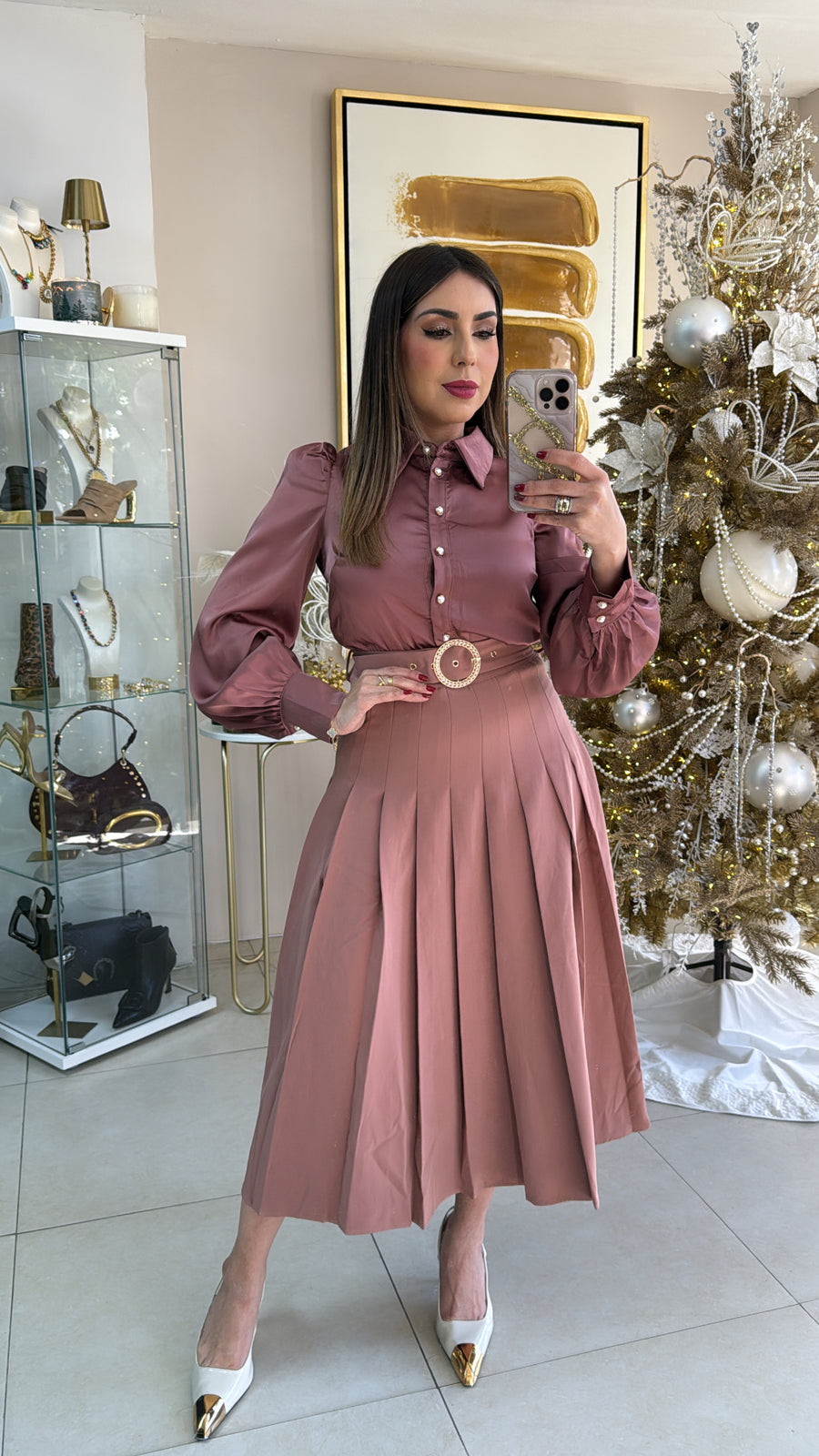 Mauve Midi Dress