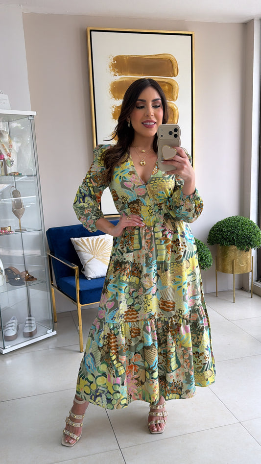 Green Floral Dress