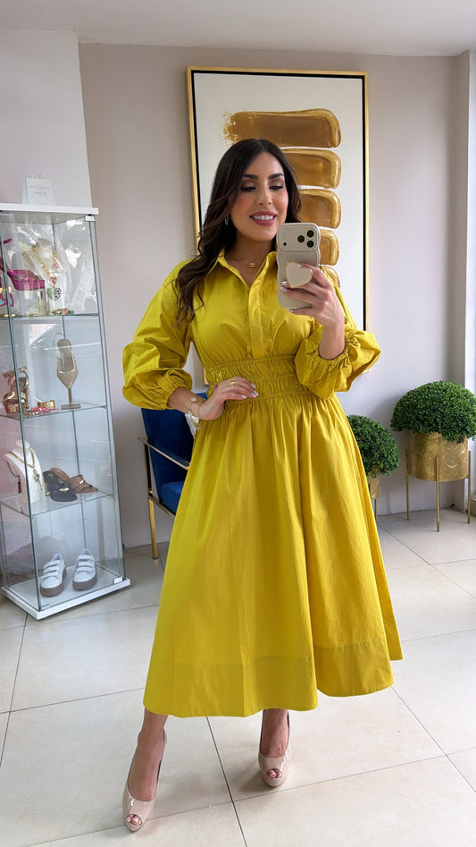 Mustard Midi Dress