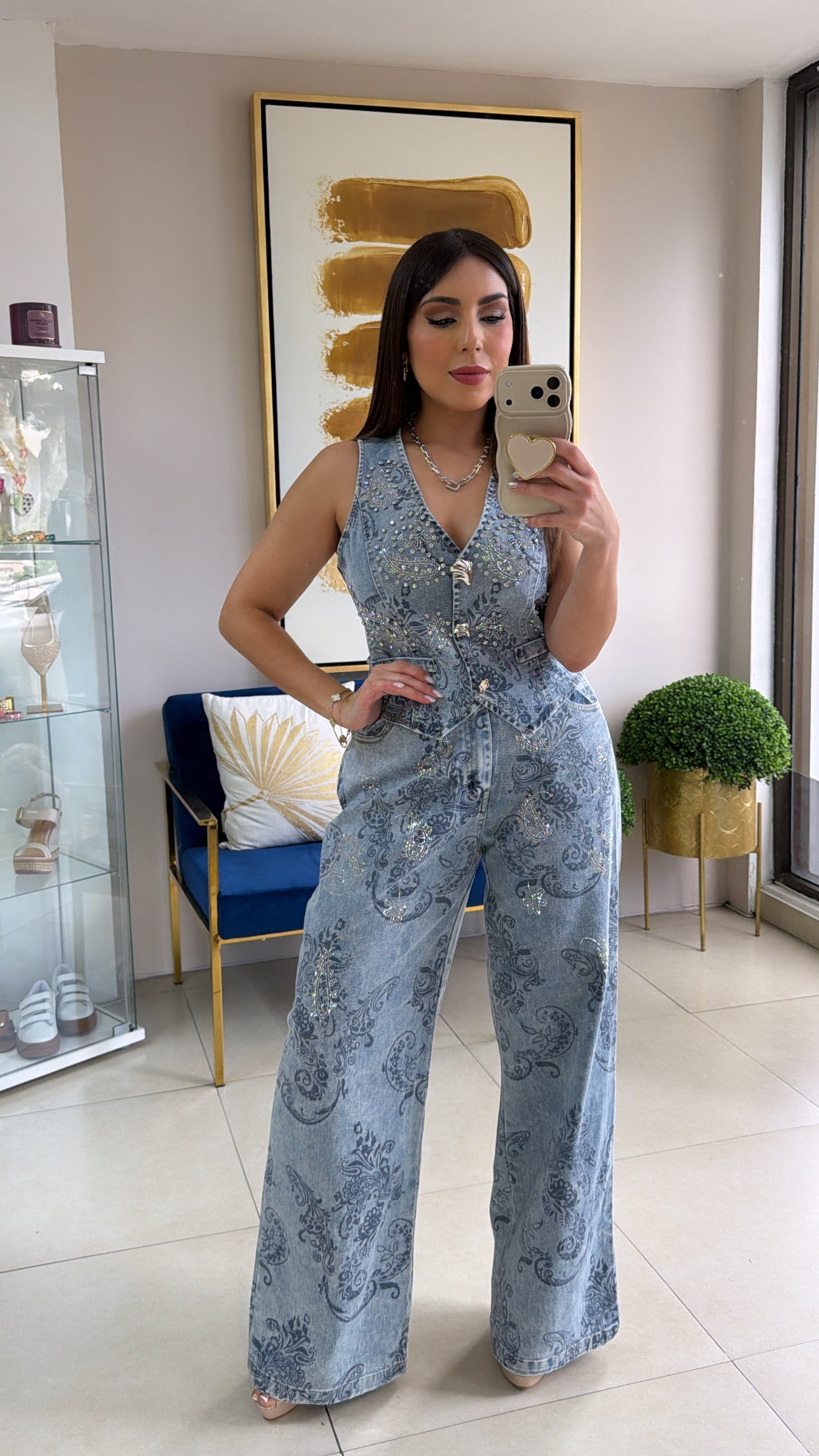 Denim Vest & Pant Set