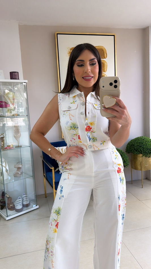 White Floral Jacket