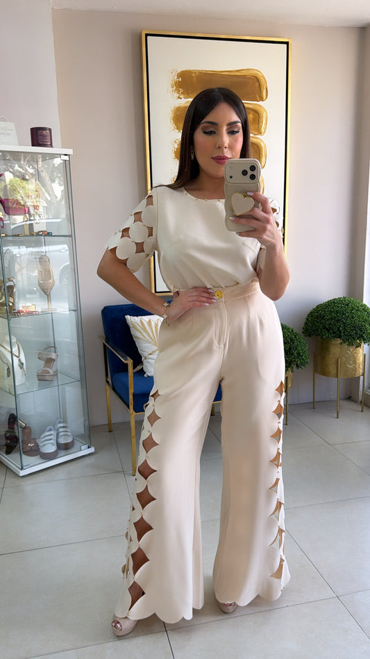 Laser cut Palazzo Pant
