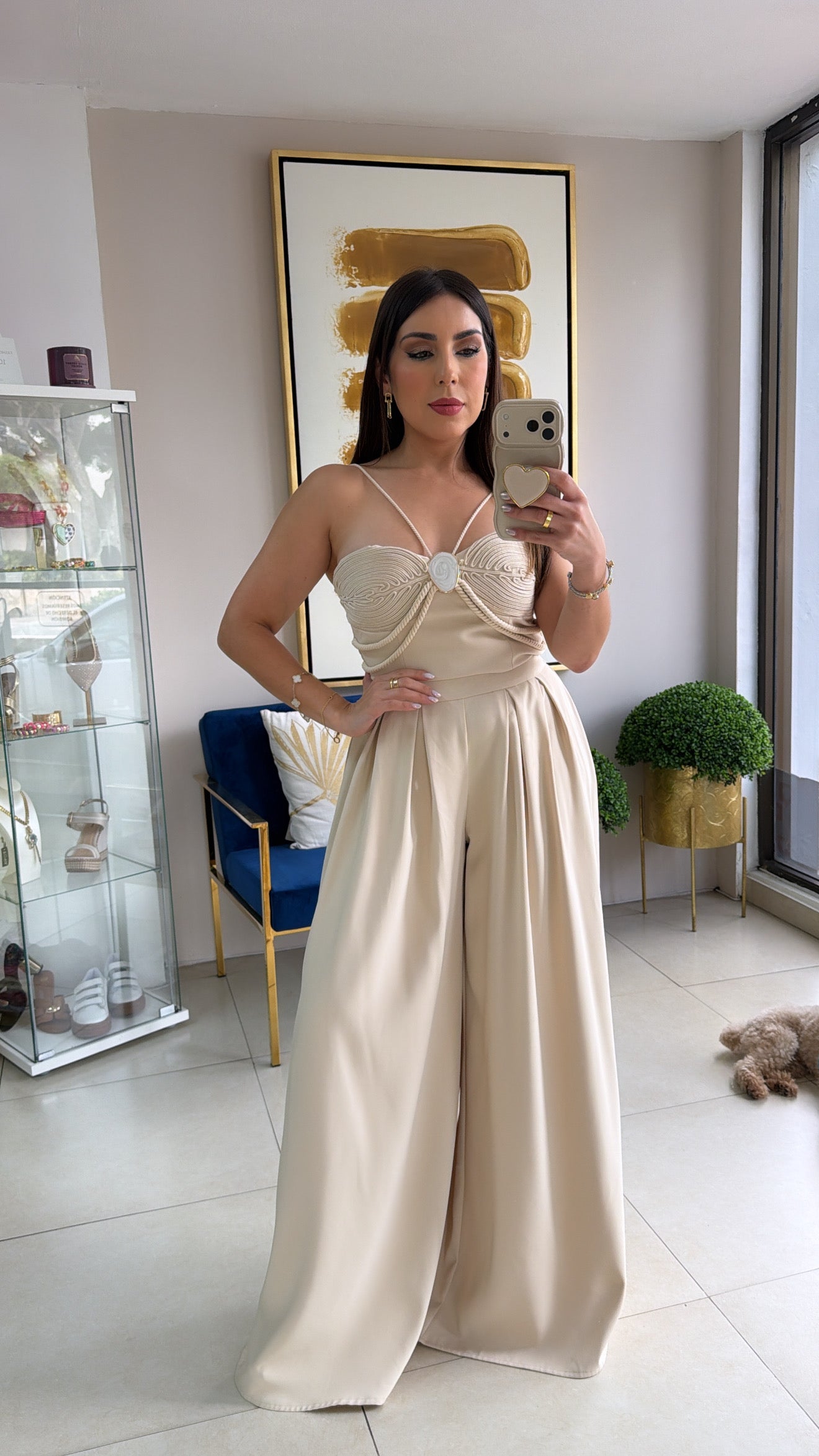 Cream Palazzo Set