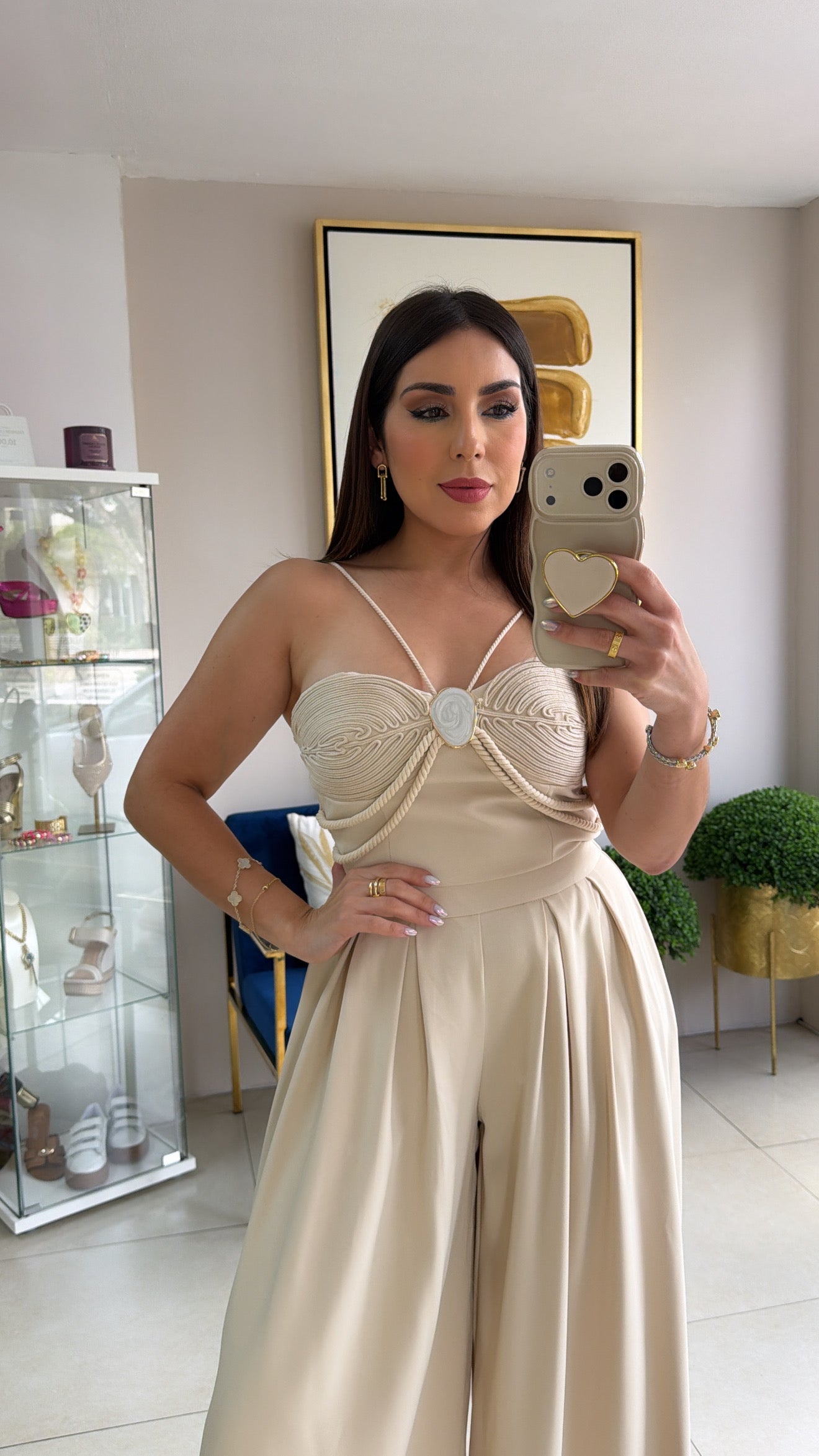 Cream Palazzo Set