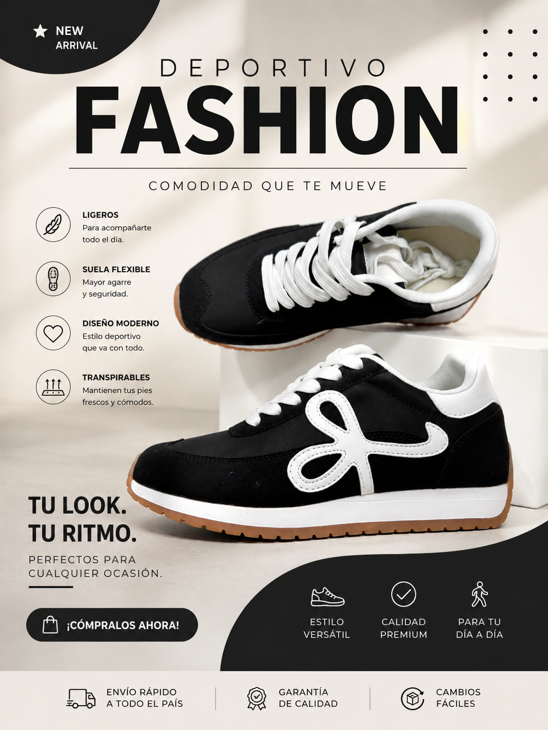 Tennis Deportivo Negro
