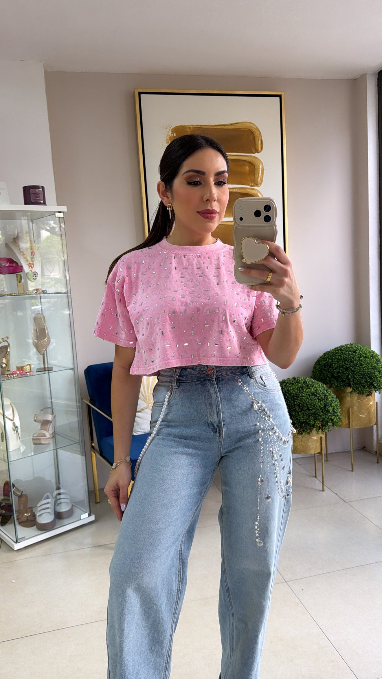 Pink Crystals Top