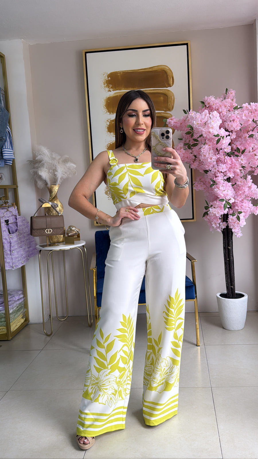 Green Leaf Pant Set
