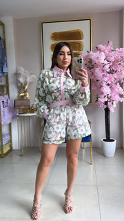 Floral Crochet Short Set