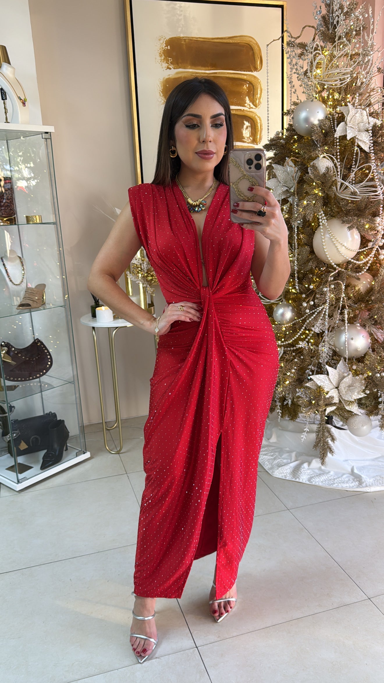 Red Made in Italy Dress