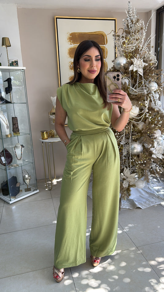 Green Pant Set