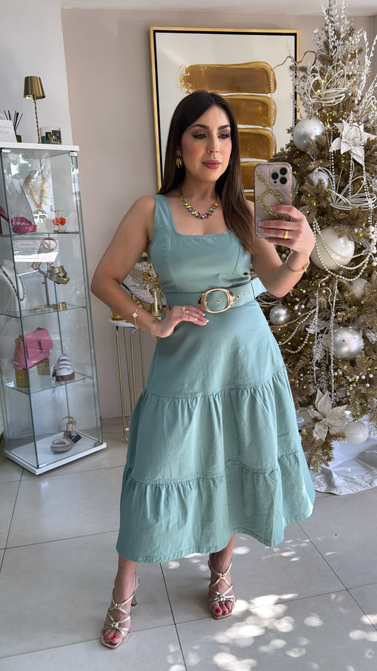 Sage Midi Dress