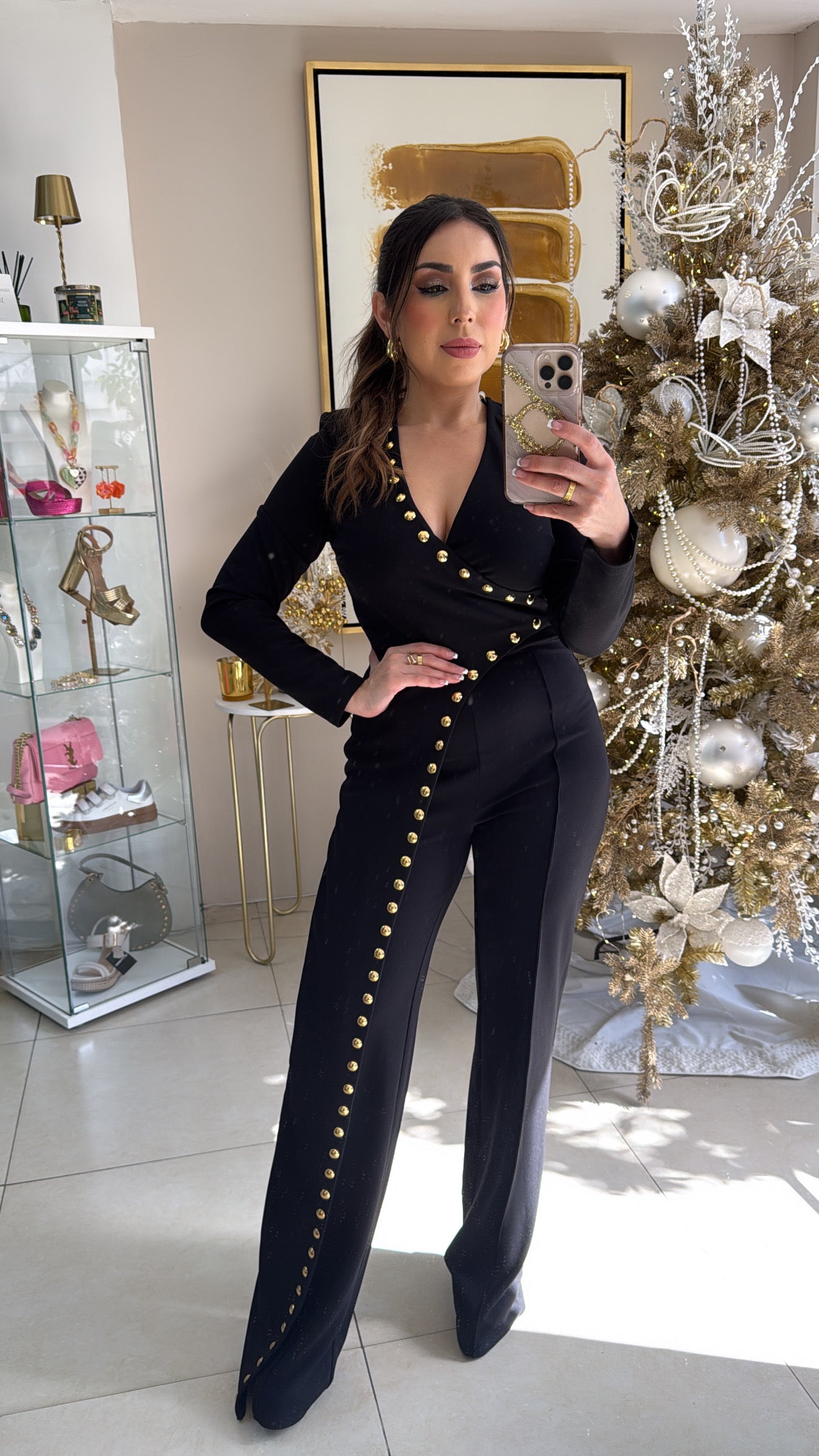 Black Gold details Jumpsuit