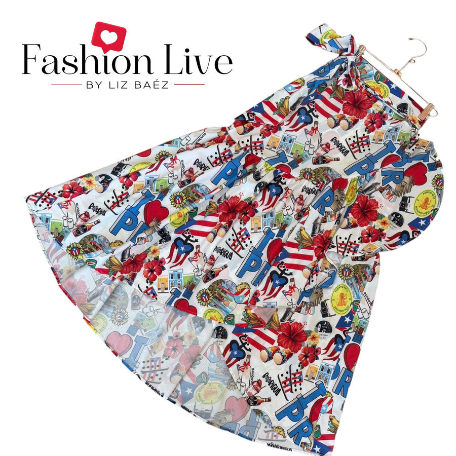 Puerto Rico Wrap Skirt White
