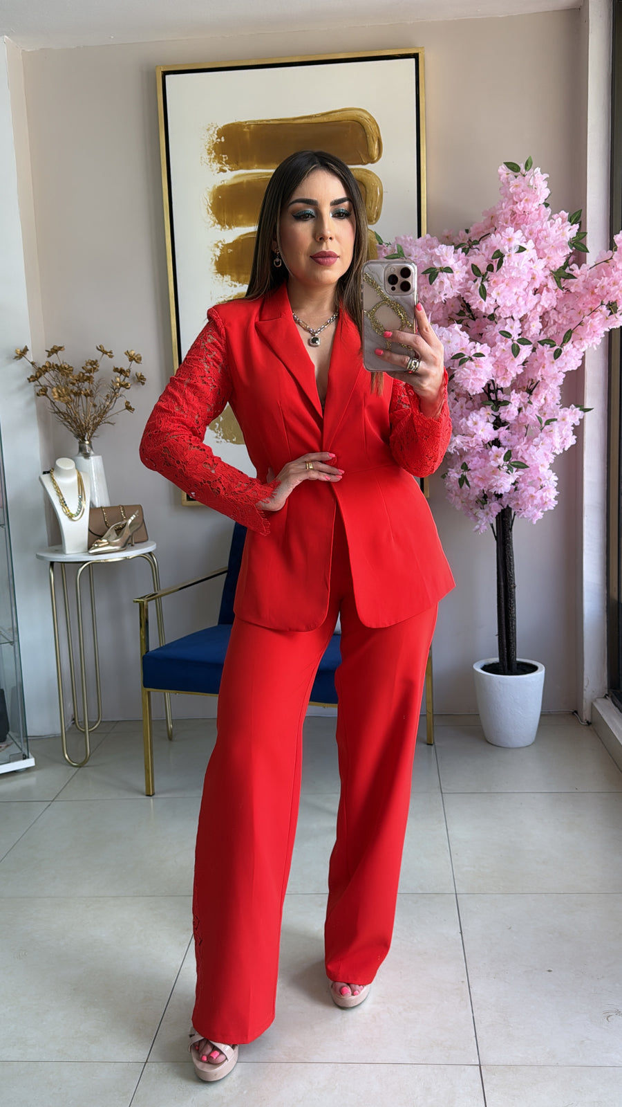 Tomato Blazer Set