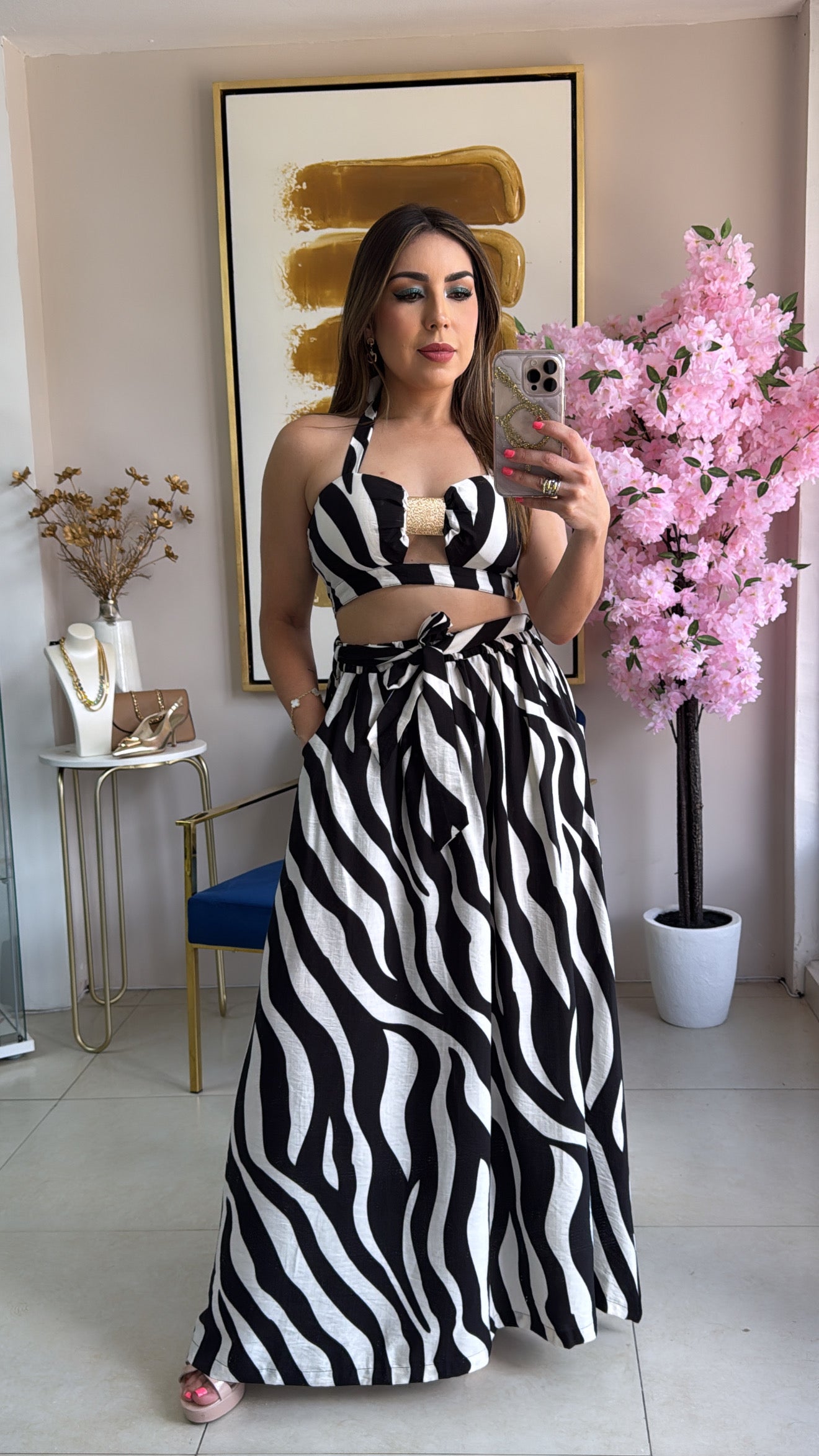 Zebra Skirt Set