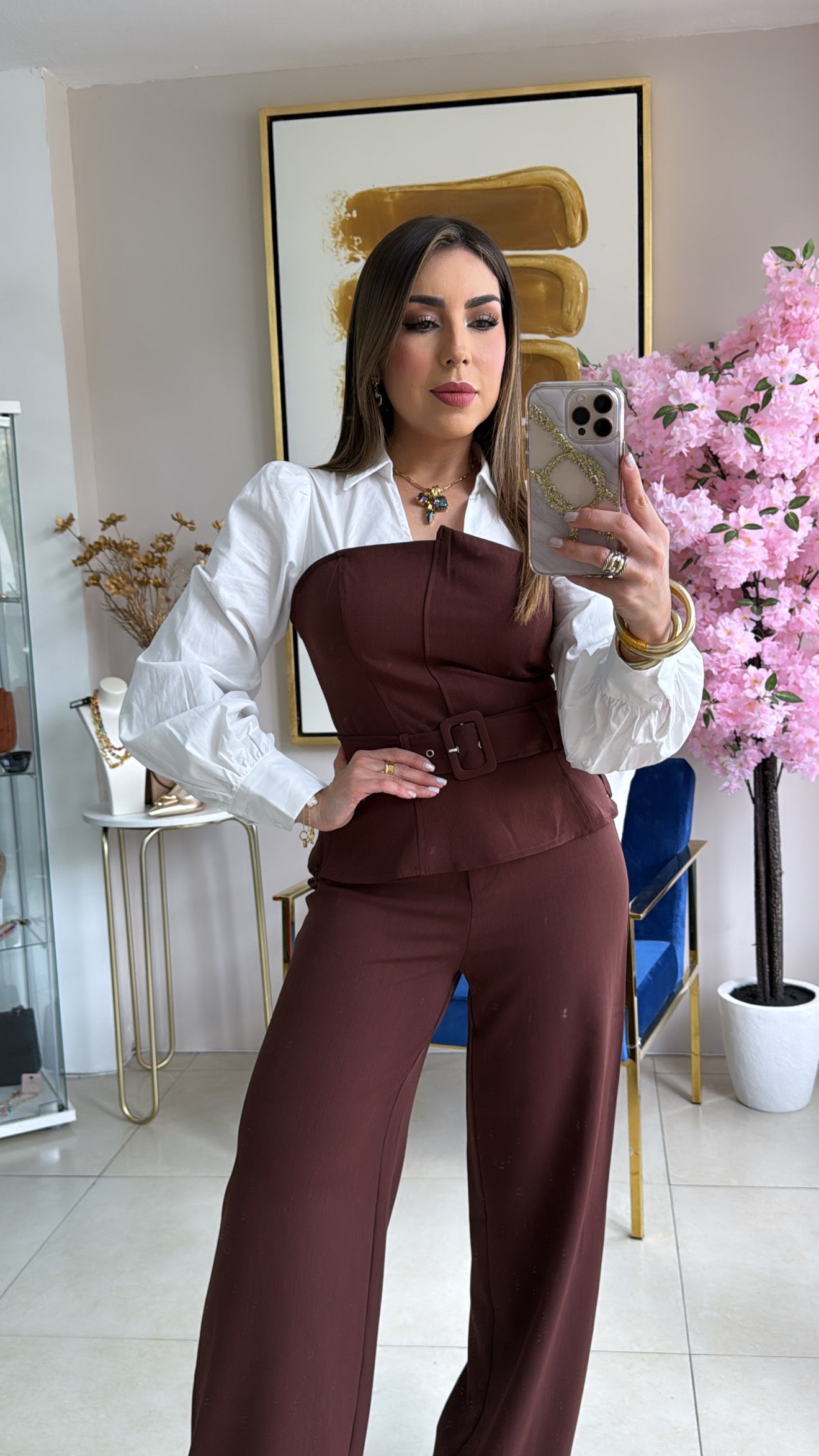 Brown Pant Set