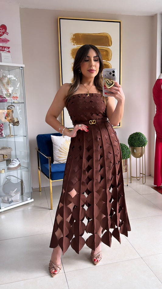 Brown Midi Dress