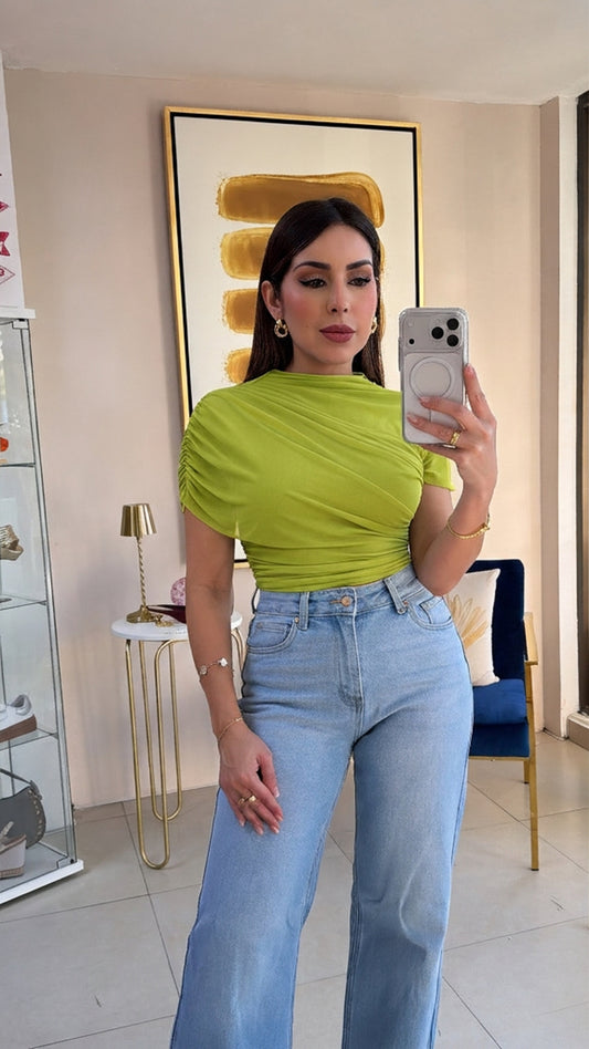 Mock Neck Sleeve Top