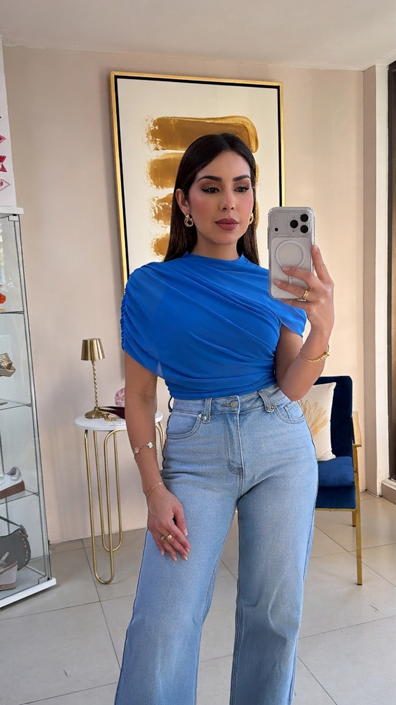 Mock Neck Sleeve Top