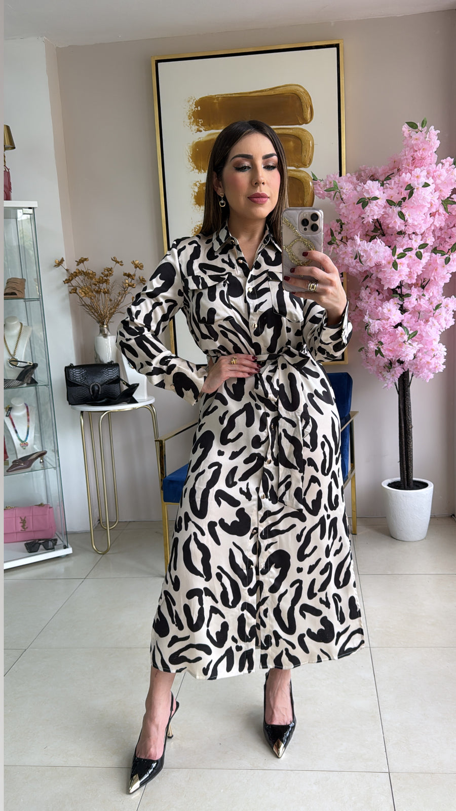 Satin Midi Dress