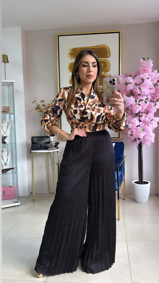 Animal Print Pant Set