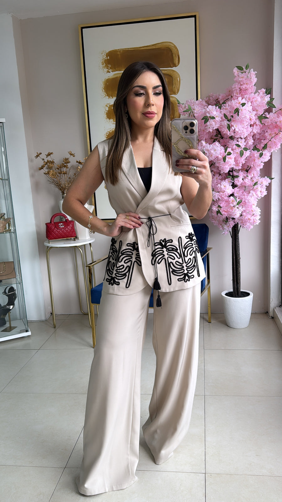 Embroidery Vest & Pant Set