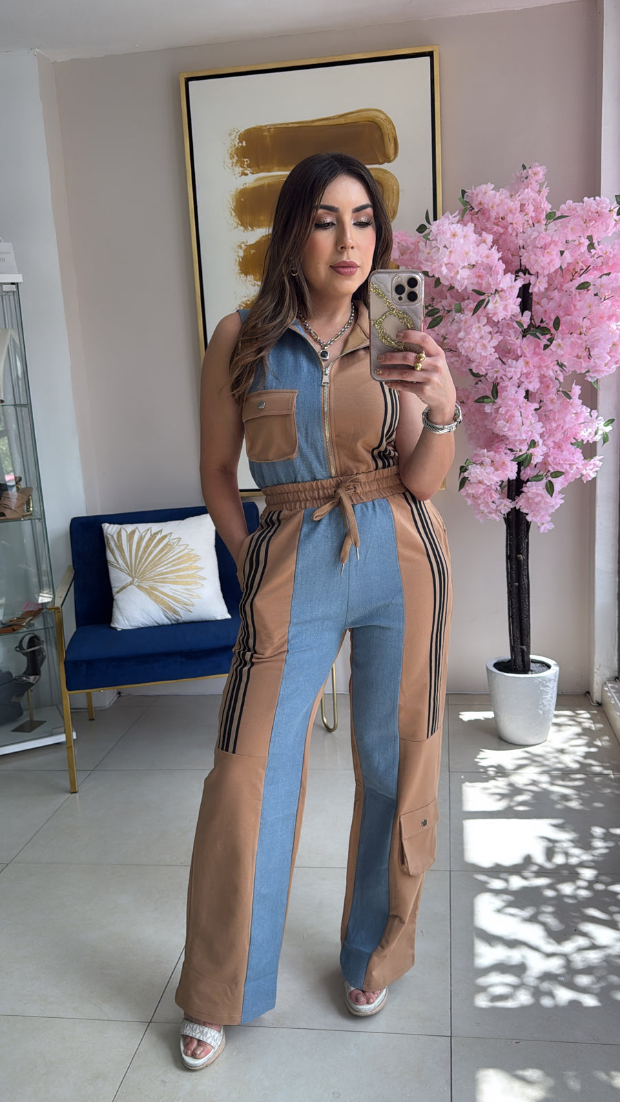 Camel Denim Set