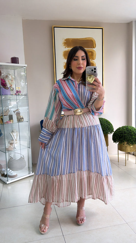 Stripes Italian Dress