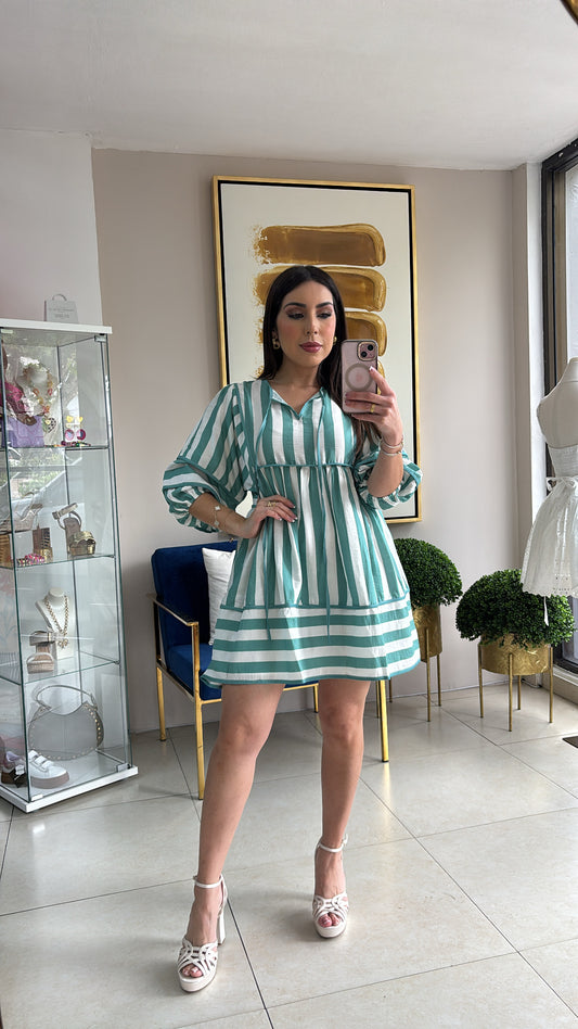 Stripes Short Dress