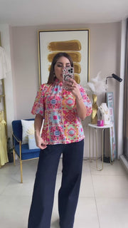 Mosaic Print Top
