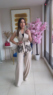 Embroidery Vest & Pant Set