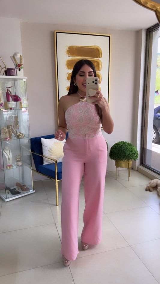 Pink Shells Embroidered Set
