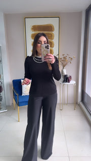 Black Long Sleeve Top