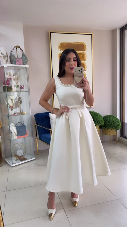 Cream Vintage Dress