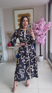 Black & Cream Dress