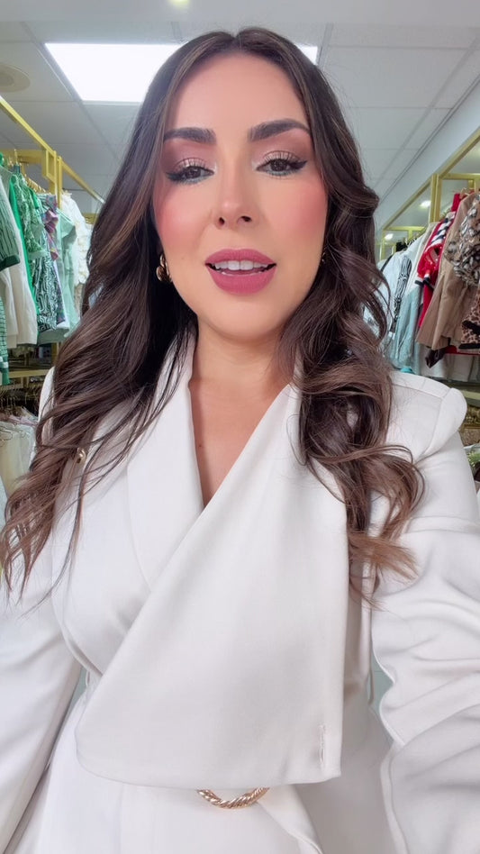 Cream Like Blazer Dress