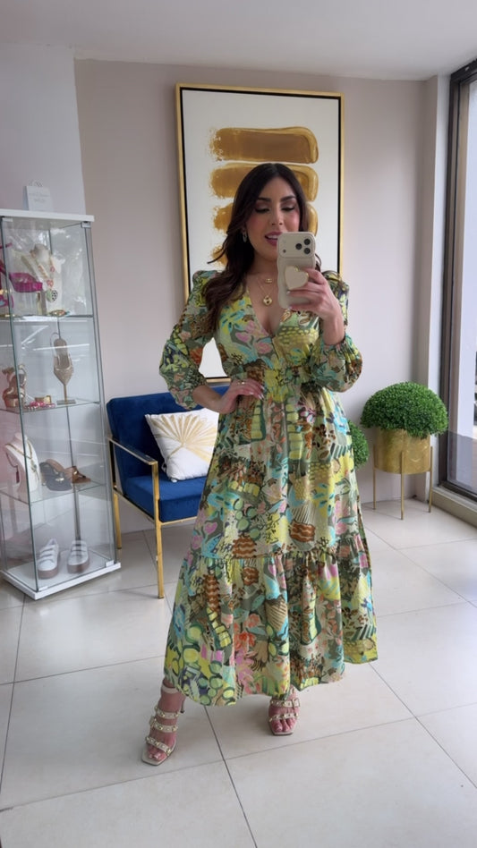 Green Floral Dress