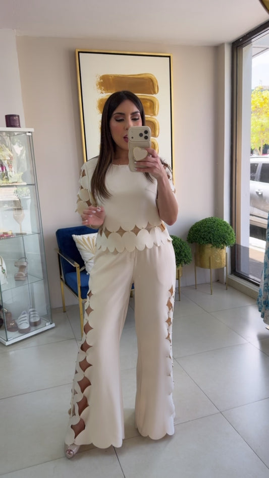Laser cut Palazzo Pant