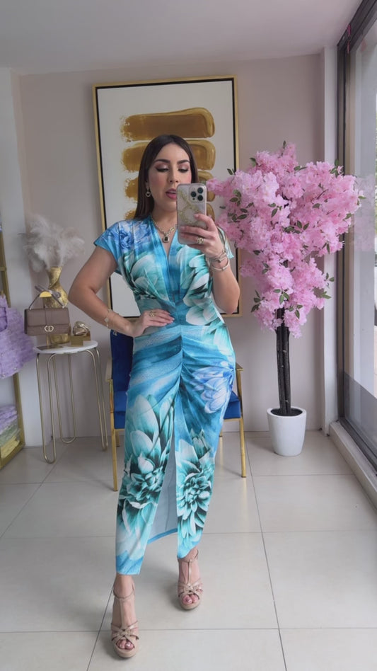 Floral Spandex Dress