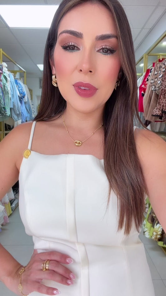 Cream Long Dress