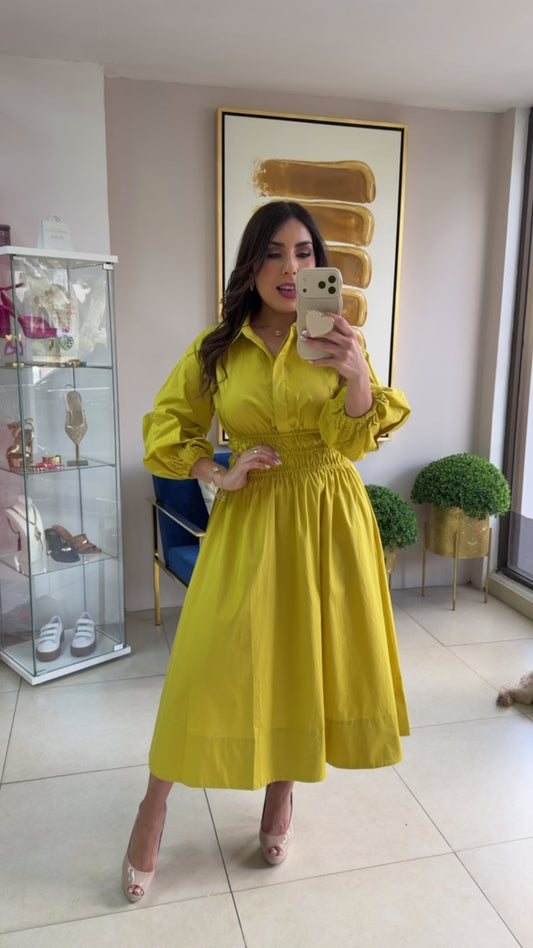 Mustard Midi Dress