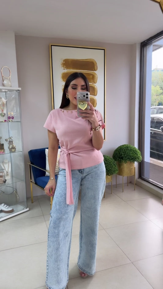 Pink Sea Details Top