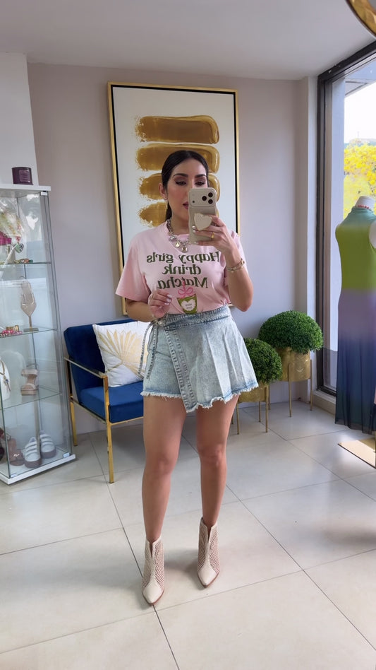 Light Denim Skort